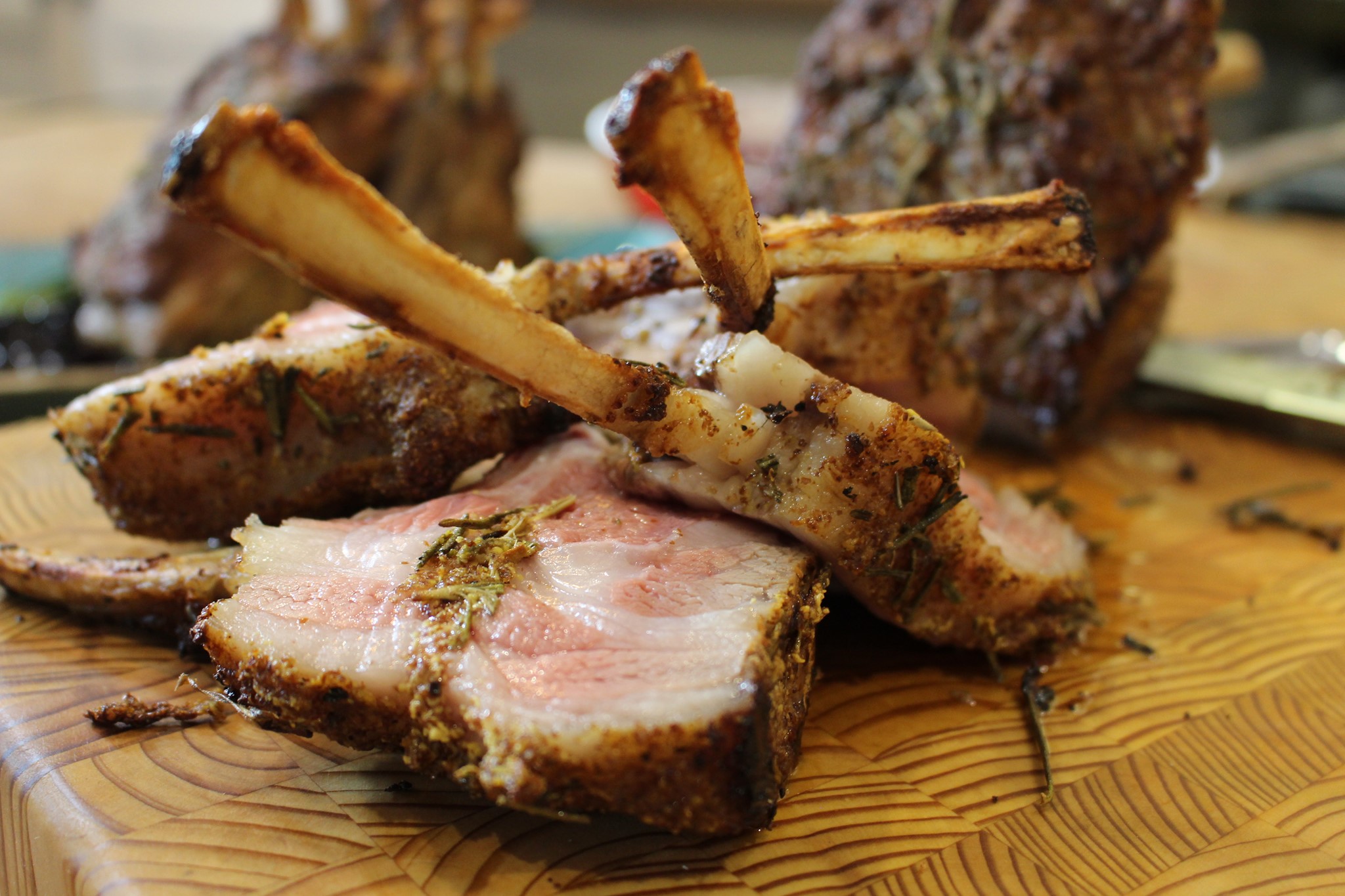 Northumberlamb “Rack of lamb” with a Wild Blueberry Rosemary Sauce